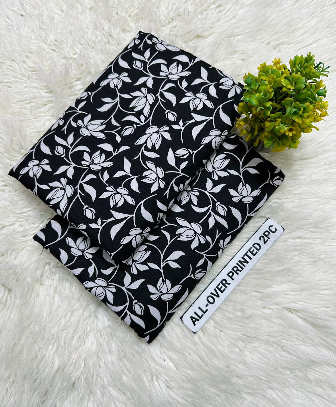 Summer Cotton All over 2pcs Premium Spl black ivory