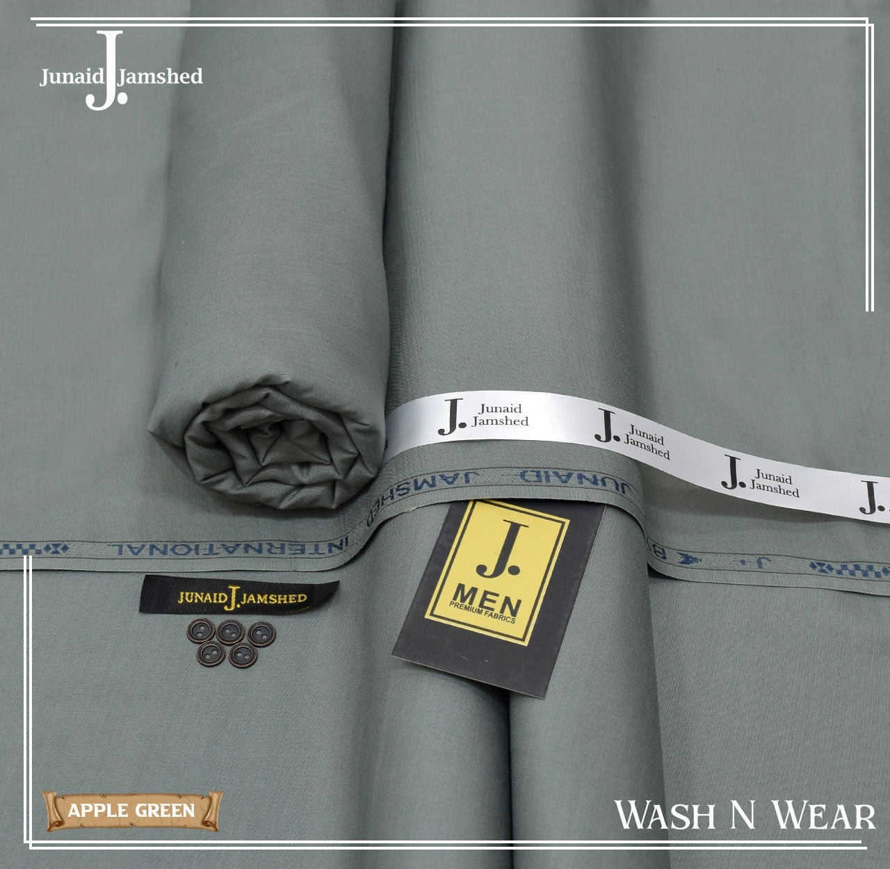 Four season Wash & Wear by J. Junaid Jamshaid Online Apple Green