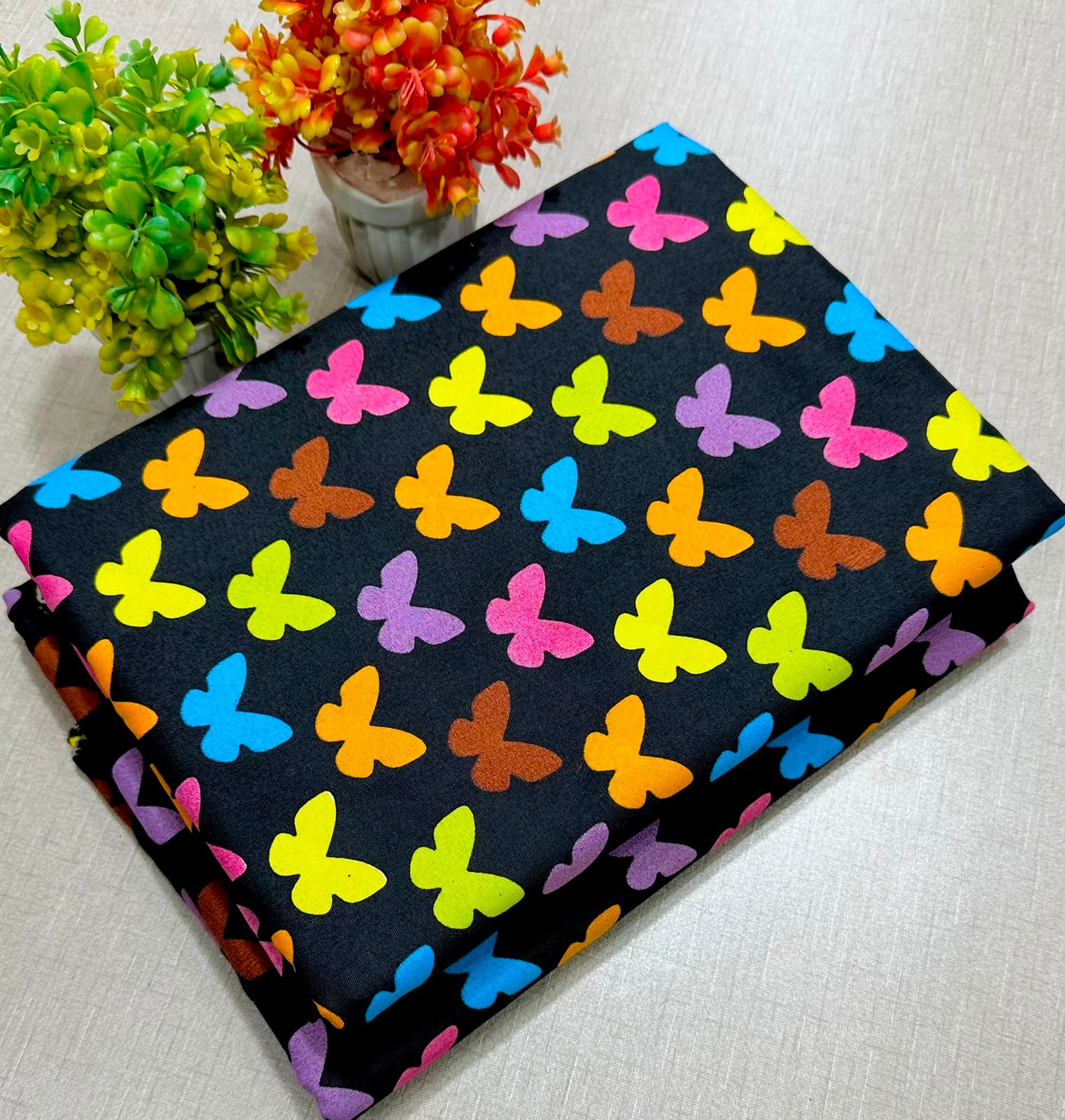 Summer Cotton All over 2pcs Premium Black Butterfly NW
