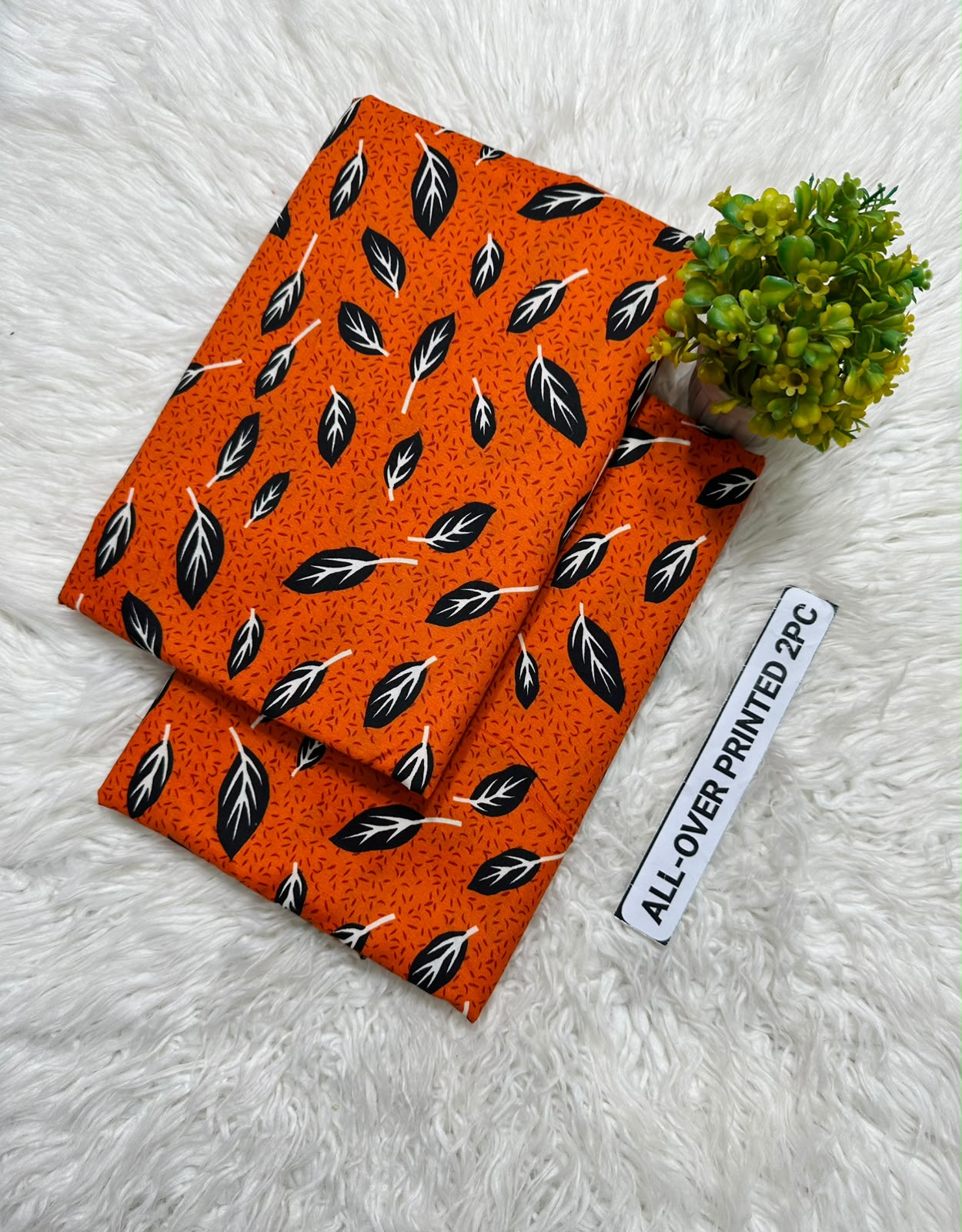 Summer Cotton All over 2pcs Premium NW Red Black leaf