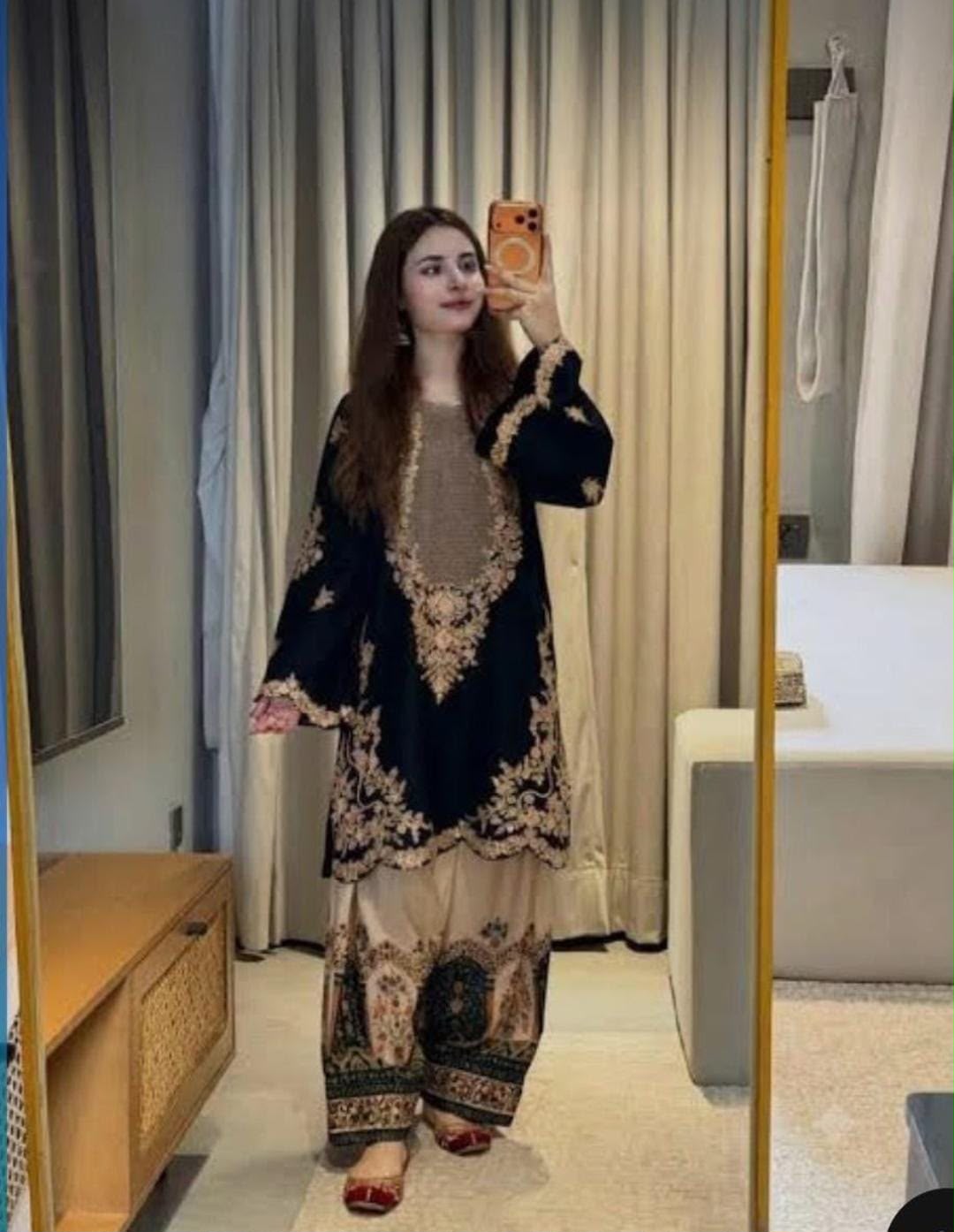 Most Trending Silk Embroidery 2pcs Black