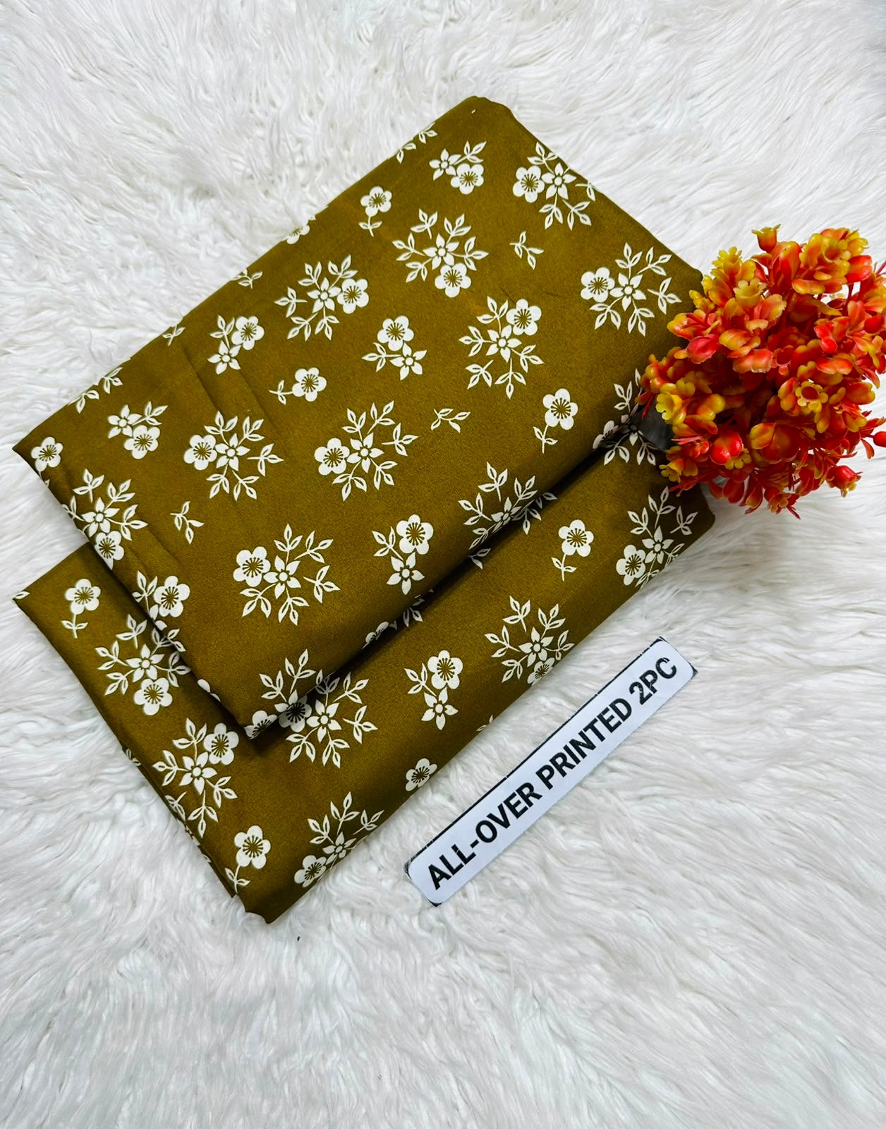 Summer Cotton All over 2pcs Premium MH White Floral