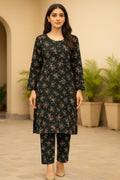 Micro Polo Cotton 2pcs Suit Black Sm FLRL