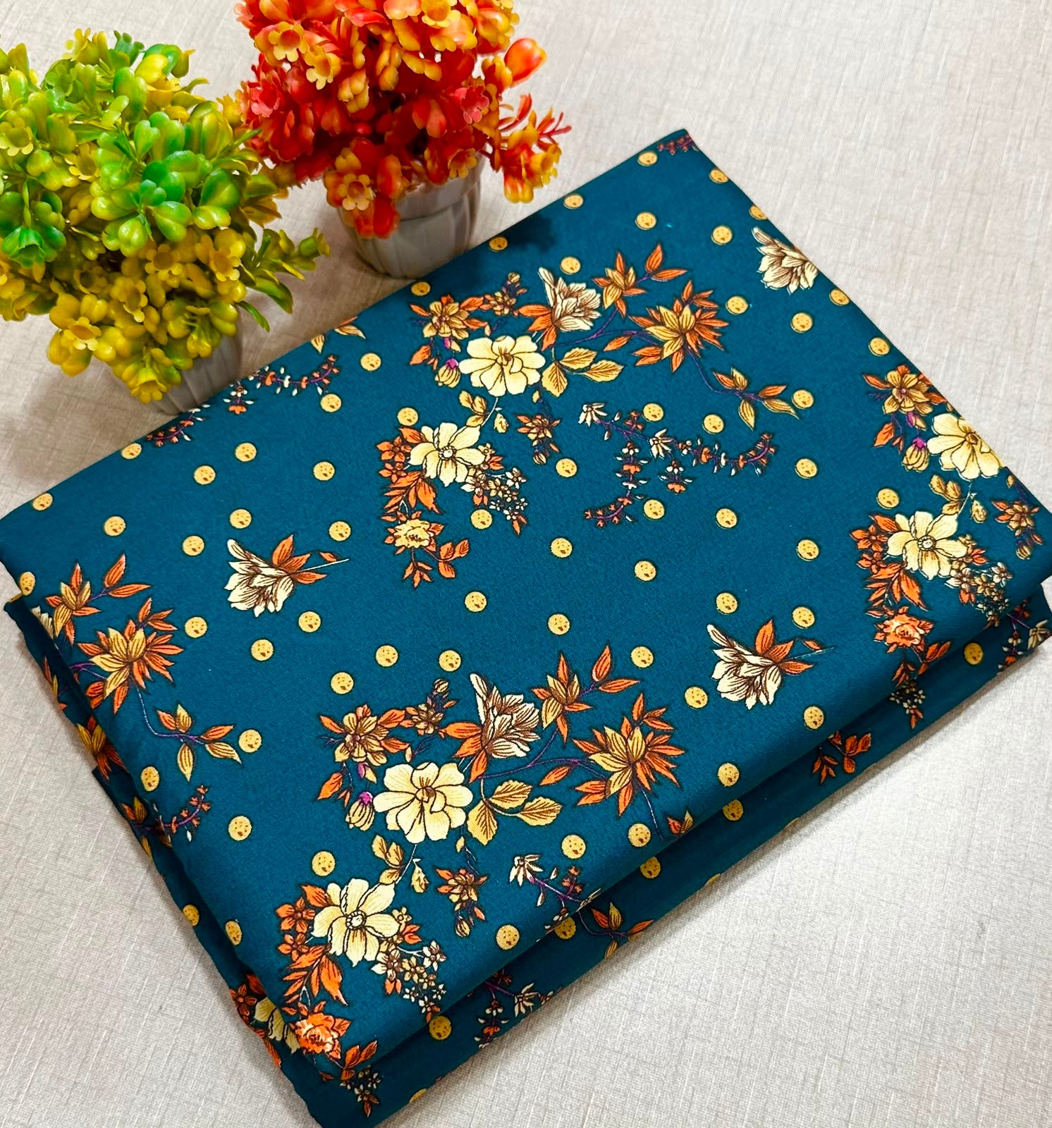 Summer Cotton All over 2pcs Premium Zinc Golden Floral