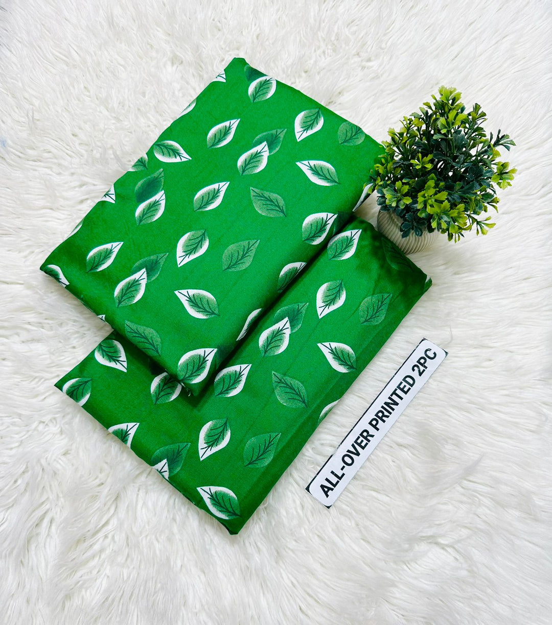 Summer Cotton All over 2pcs Premium PK White Green AKH