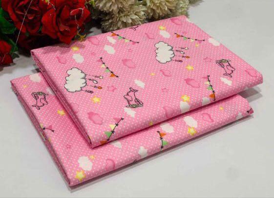 Micro Polo Cotton 2pcs Suit Pink Clouds