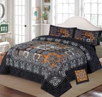 4Pcs 3D Panel Bedsheet Luxury King Size Bedsheets AYPN-00143