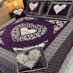 Sweetheart Luxury 4pcs Velvet Jacquard Bedsheet Set