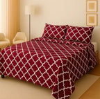 3D Leather Crystal Cotton Bedsheet AM3D-00413