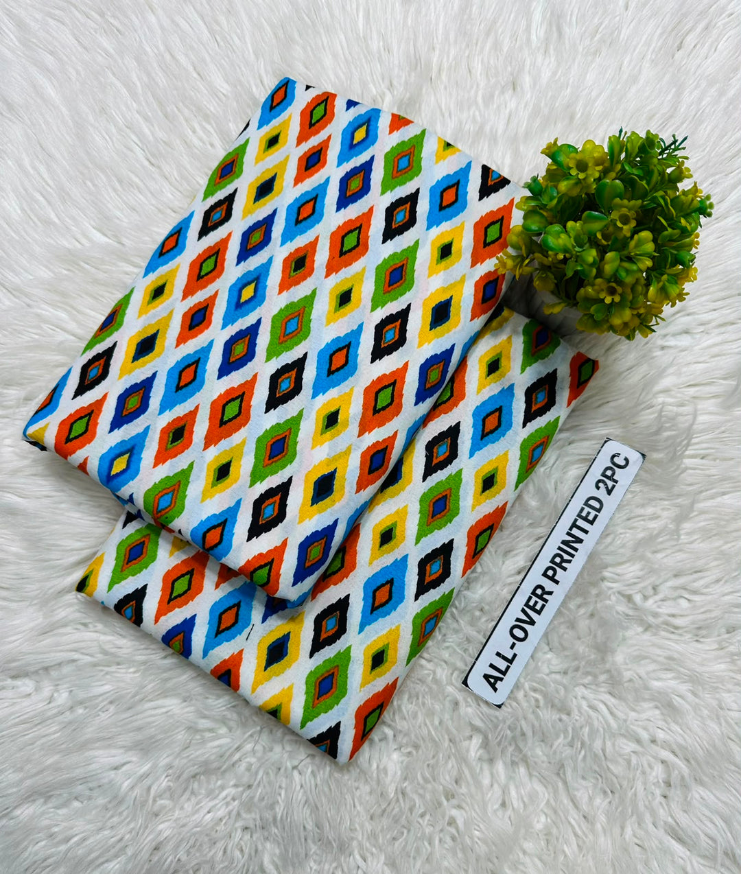 Summer Cotton All over 2pcs Premium NW Multi Jewels Blue