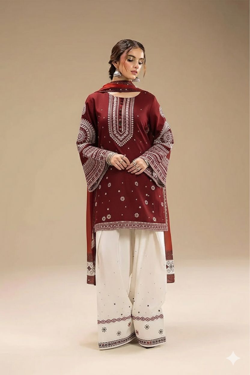 Summer Lawn Embroidery 3pcs Collection AYL3-10711