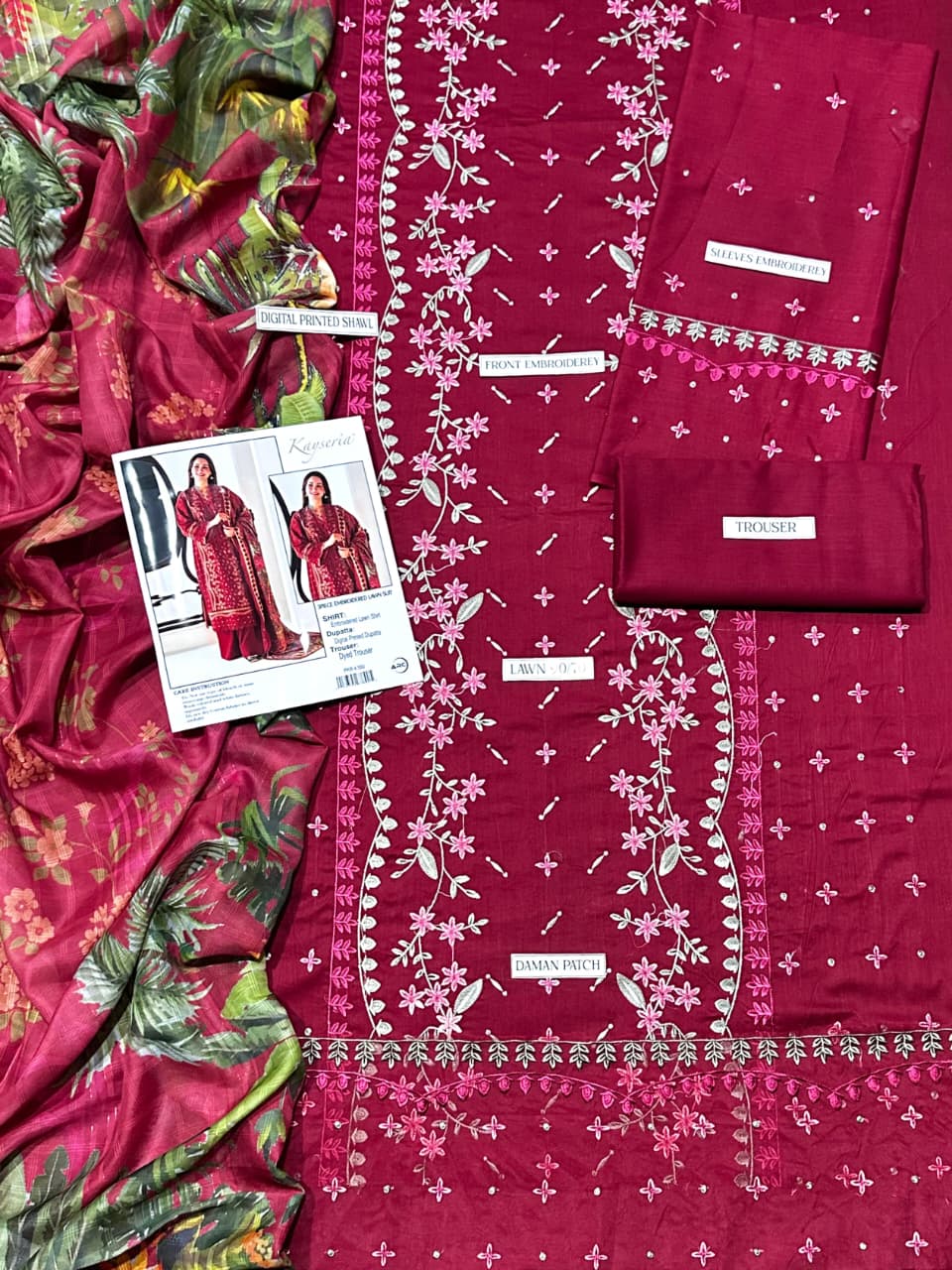 Summer Lawn Embroidery 3pcs Collection AYL3-10709