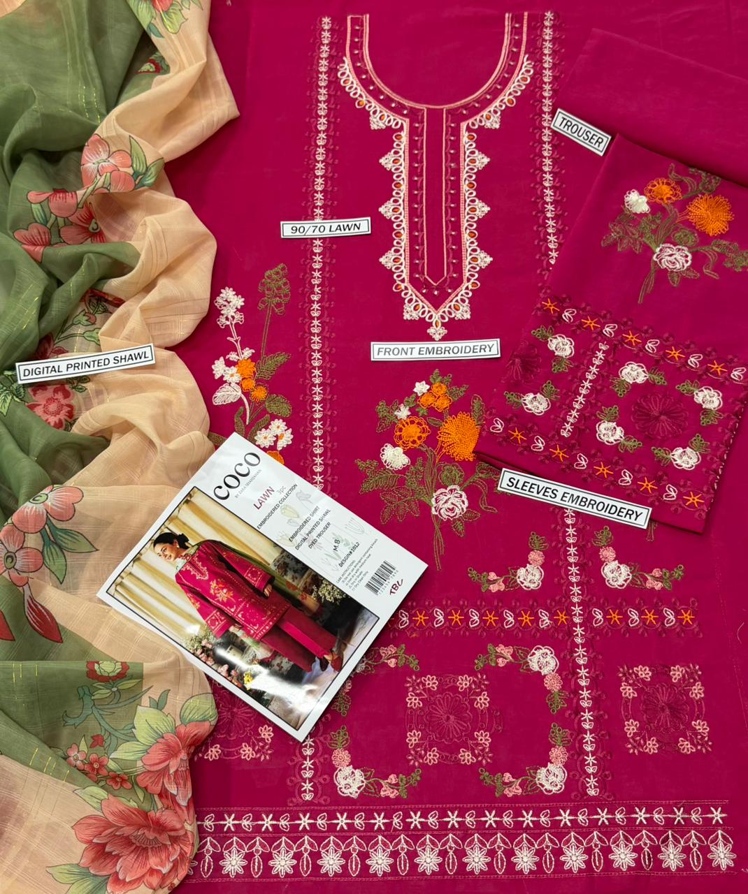 Summer Lawn Embroidery 3pcs Collection AYL3-10723