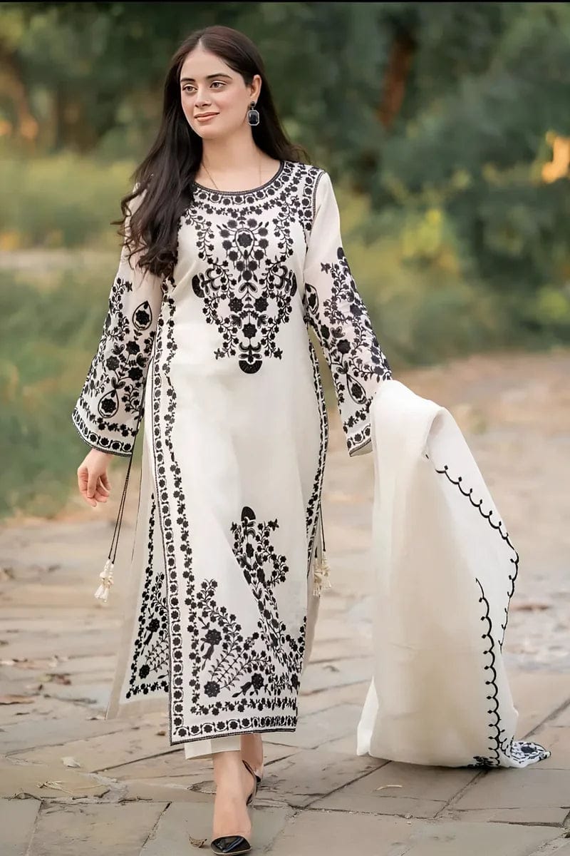 Summer Lawn Embroidery 3pcs Collection AYL3-10721