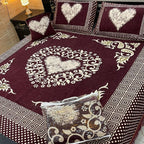 Sweetheart Luxury 4pcs Velvet Jacquard Bedsheet Set