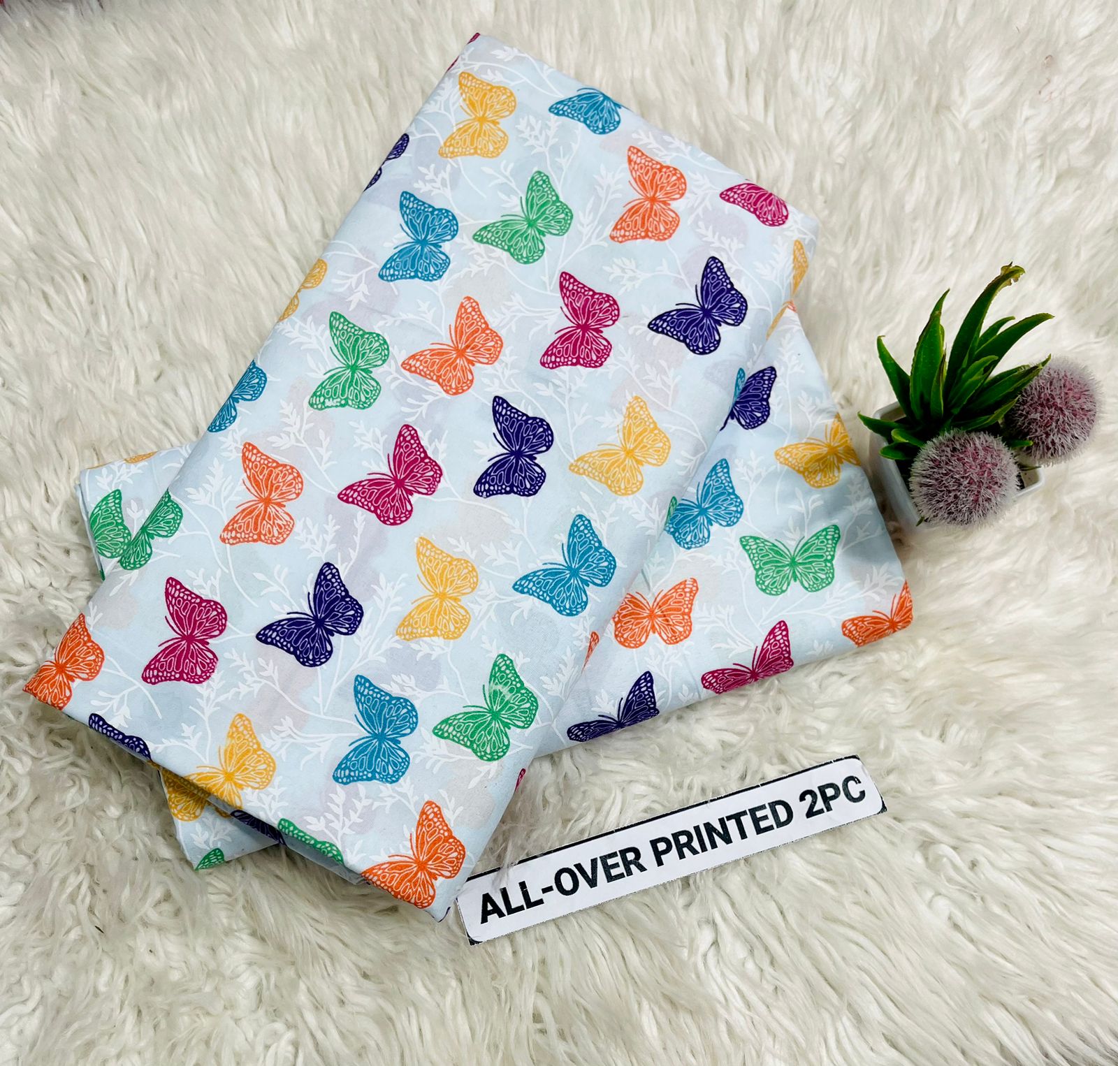 Summer Cotton All over 2pcs Premium sky Butterfly