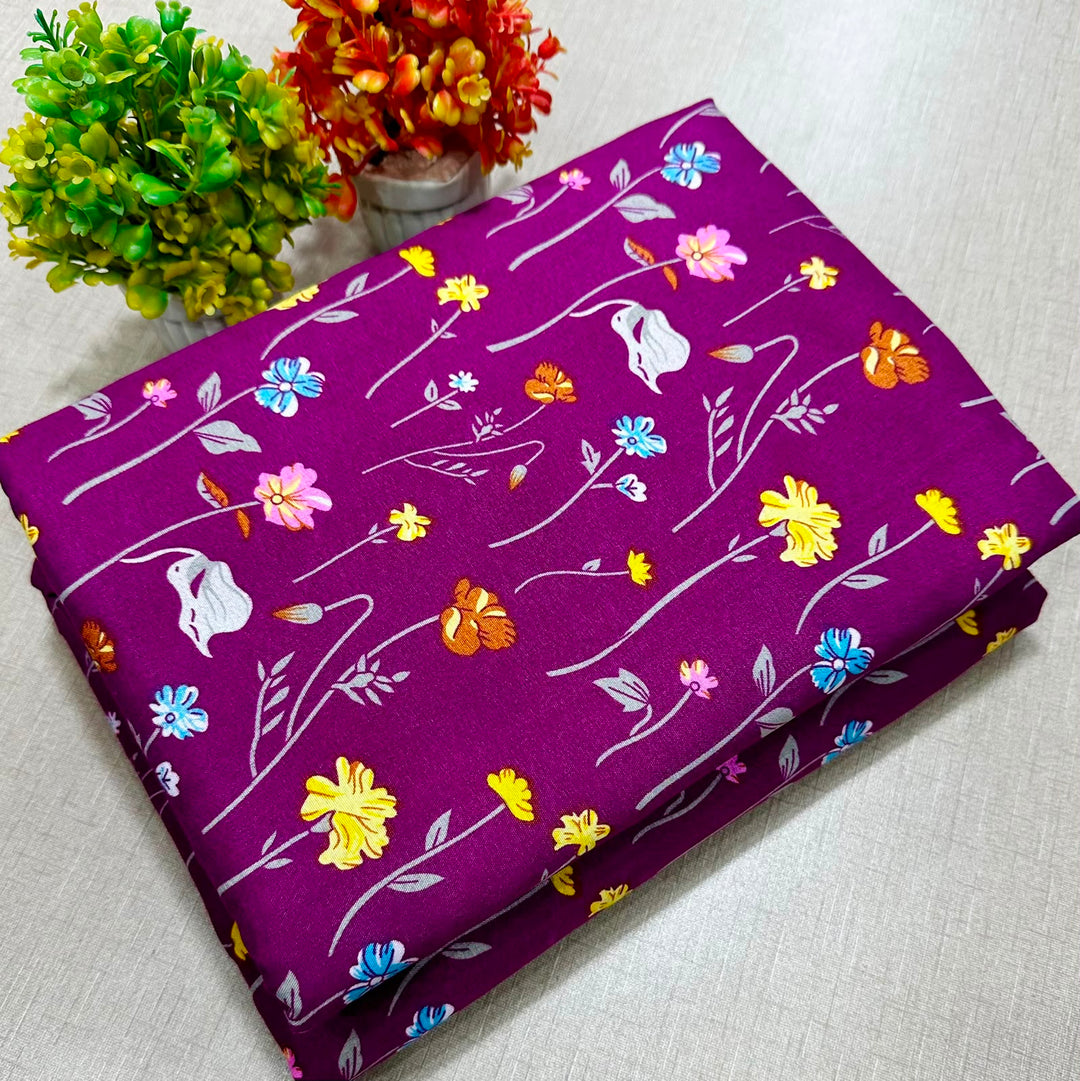 Summer Cotton All over 2pcs Premium Special Purple Multi FL