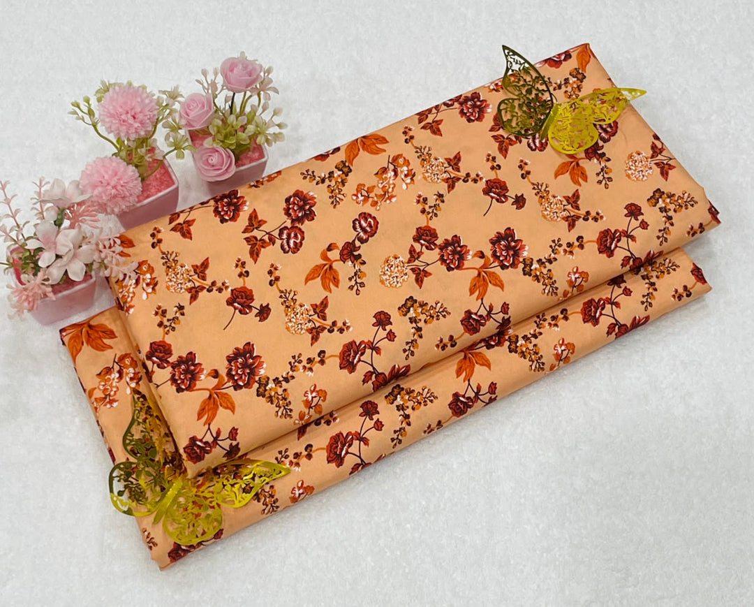 Micro Polo Cotton 2pcs Suit Orange Red rose