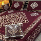 Luxury Crowns 4pcs Velvet Jacquard Bedsheet Set