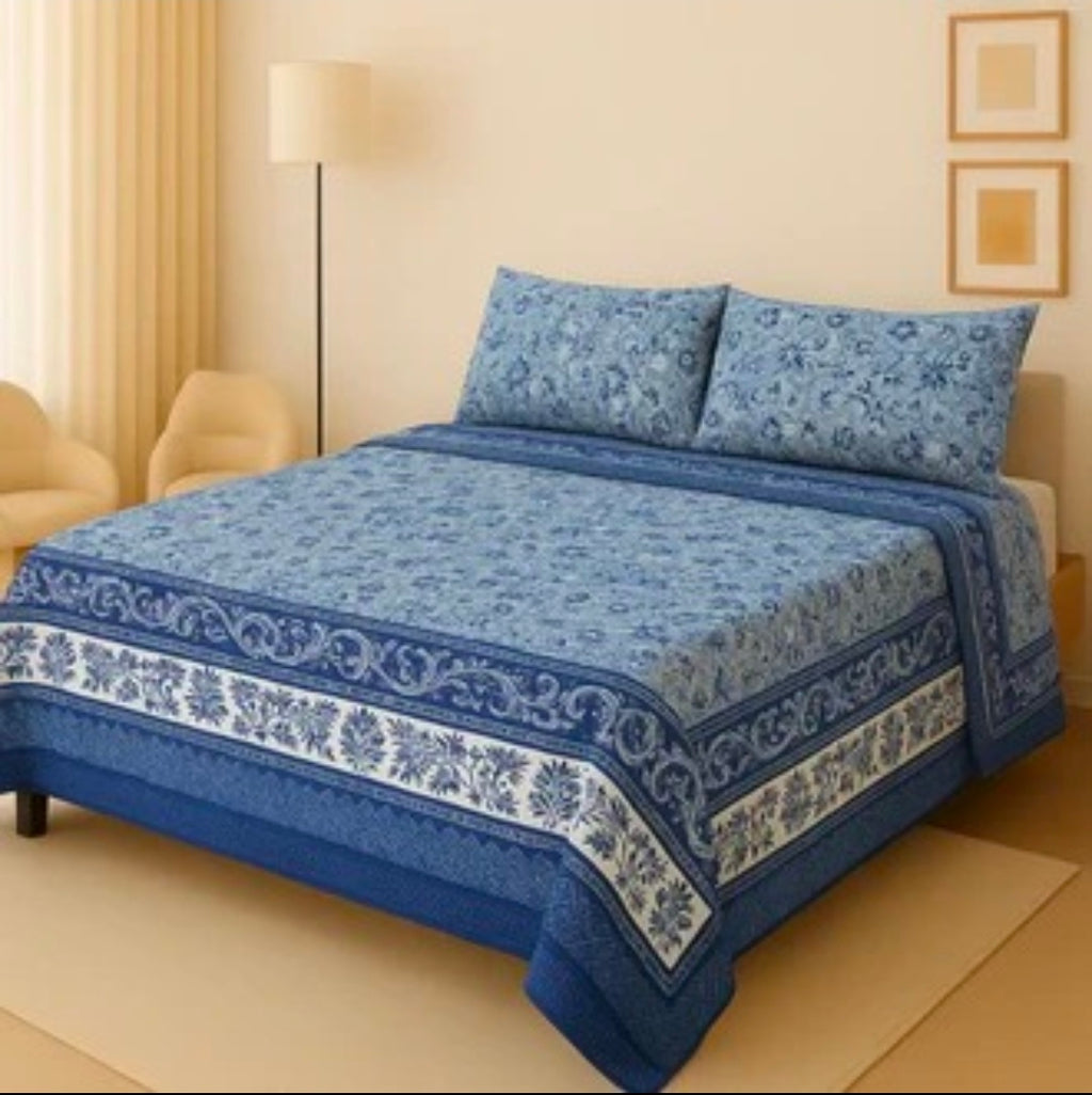 3D Leather Crystal Cotton Bedsheet AM3D-00429
