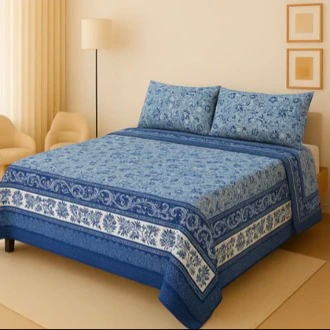 3D Leather Crystal Cotton Bedsheet AM3D-00429