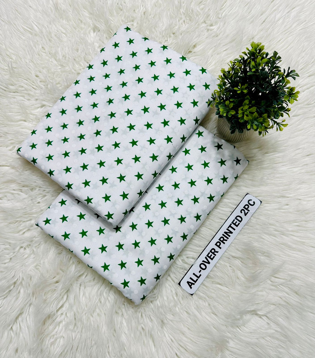 Summer Cotton All over 2pcs Premium PK White Green BT sm
