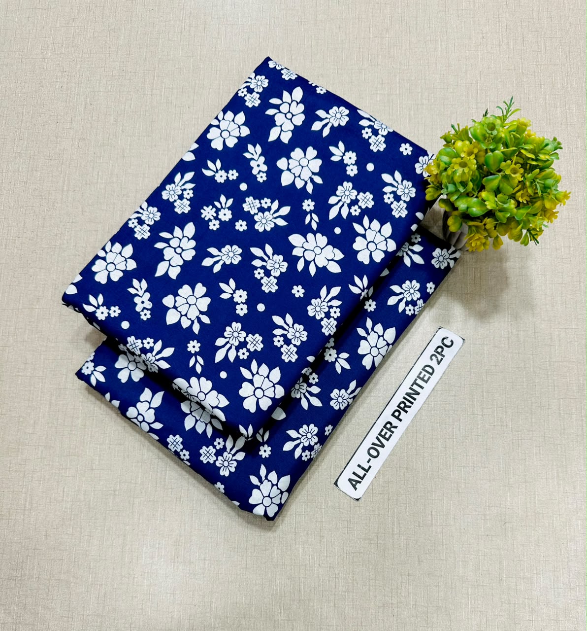 Summer Cotton All over 2pcs Premium Blue White Floral