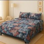 3D Leather Crystal Cotton Bedsheet AM3D-00247