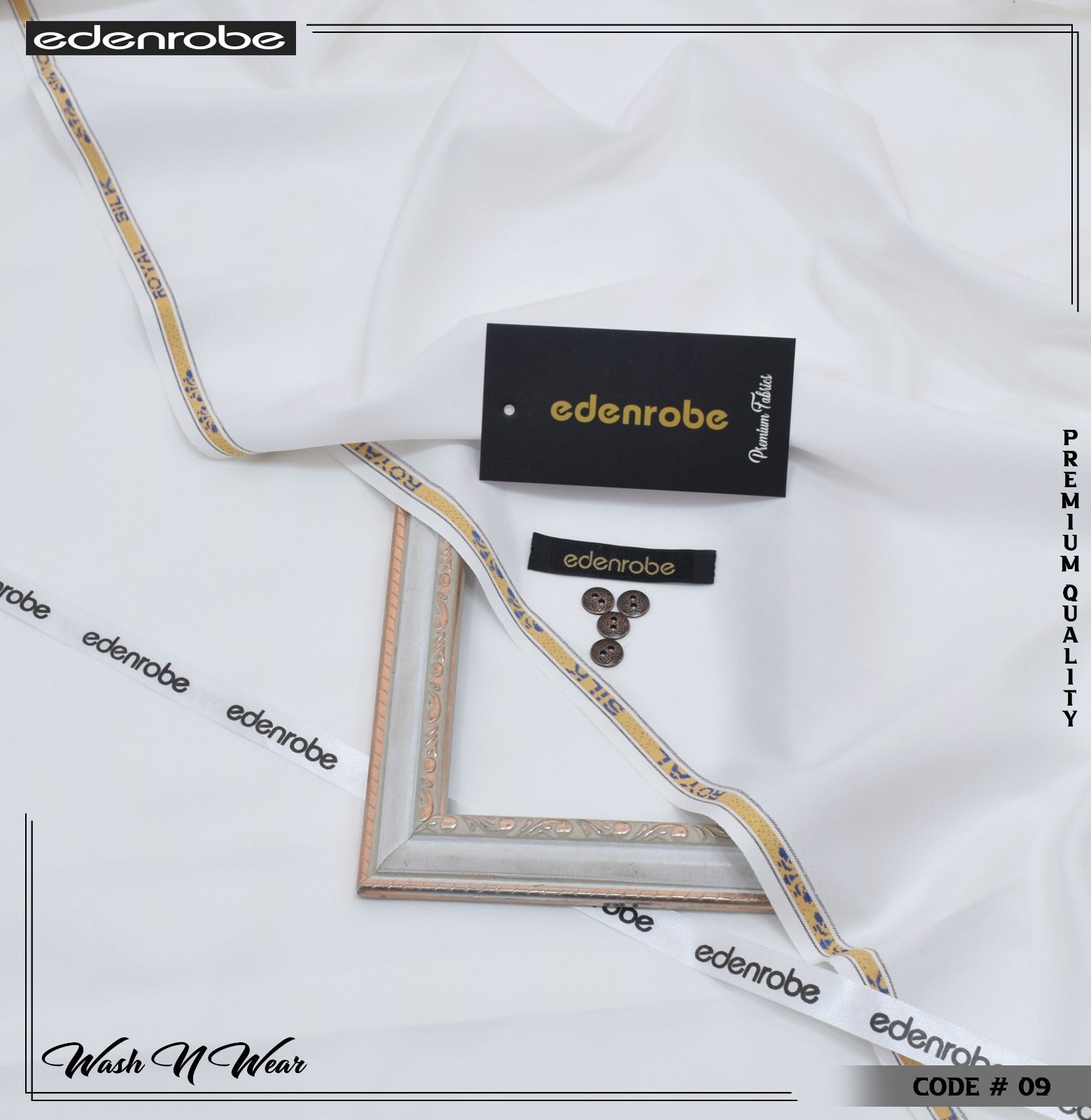 Royal Silk Edenrobe Premium Wash & Wear 4 season Suit Pearl White