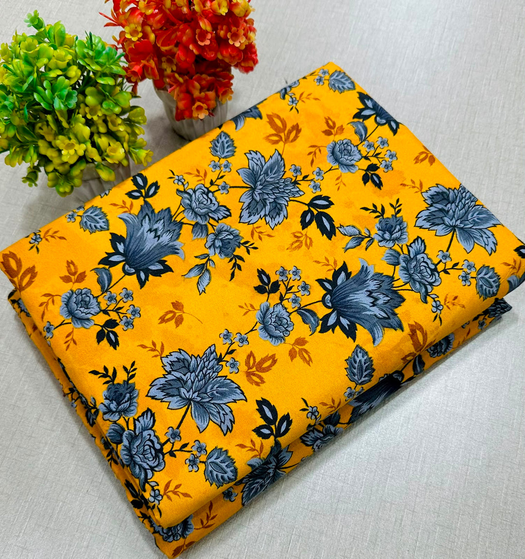 Summer Cotton All over 2pcs Premium Mustard Rani NW (Copy)