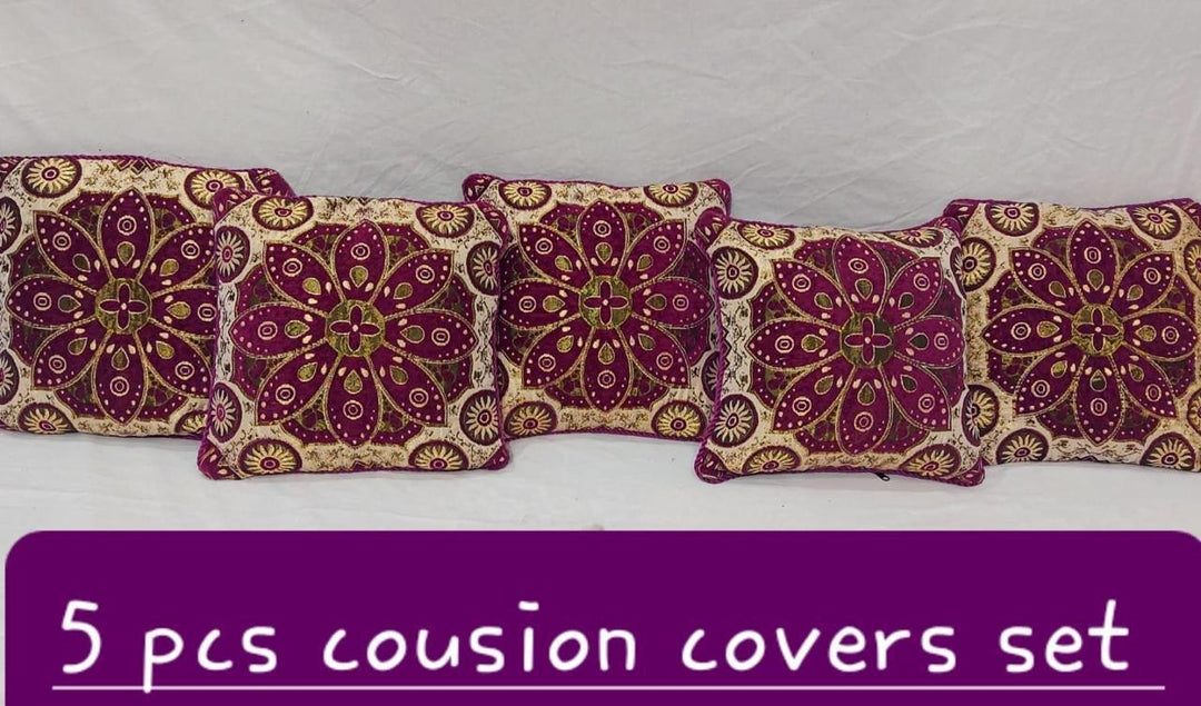 Luxury Velvet Jacquard Cushion Covers Pack of 5 AYCSH-00911