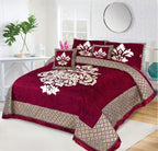 Luxury Velvet Jacquard 5Pcs Bedsheet Set