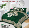 Luxury Velvet Jacquard 5Pcs Bedsheet Set