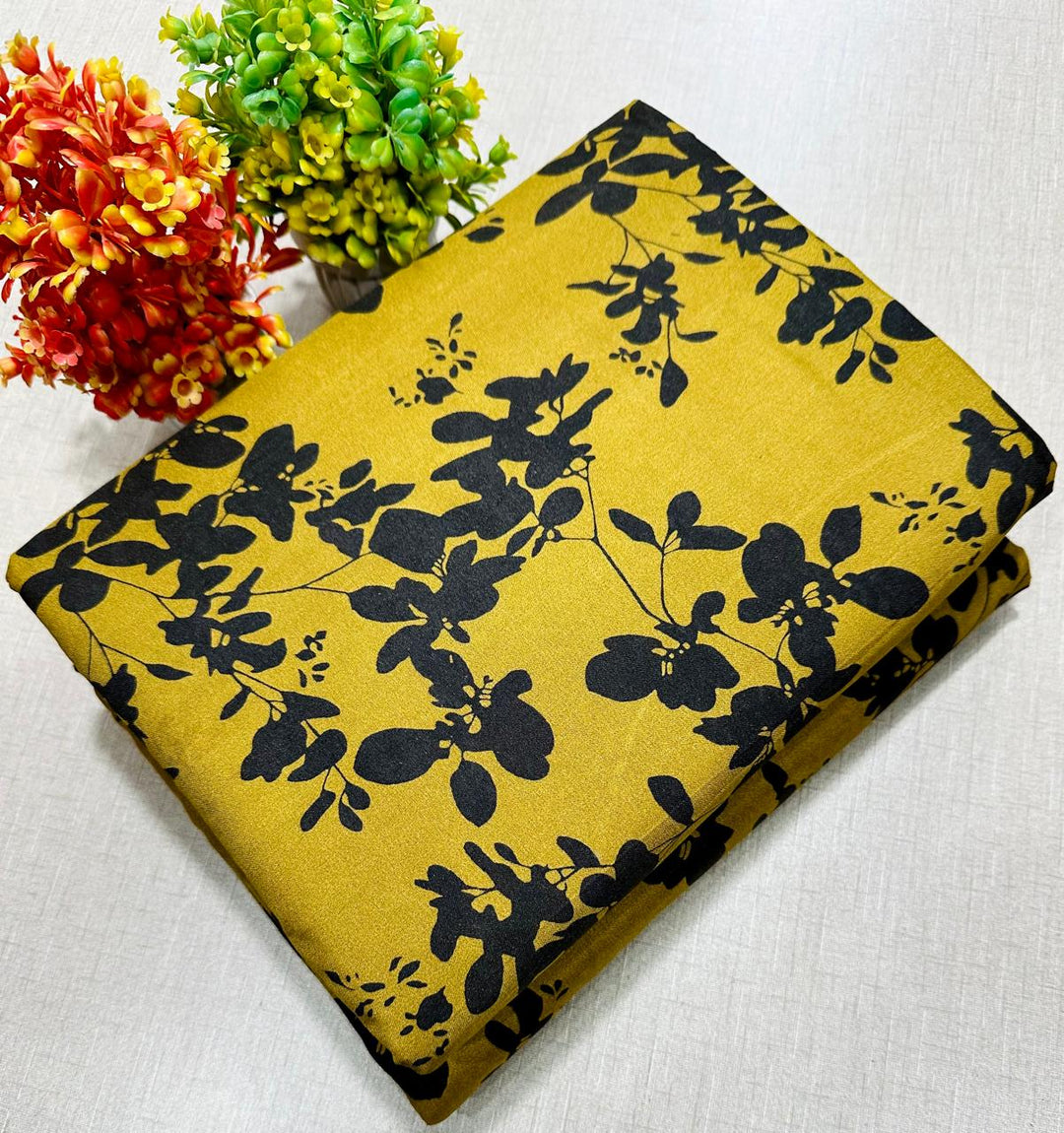 Summer Cotton All over 2pcs Premium Suit MH Black Floral