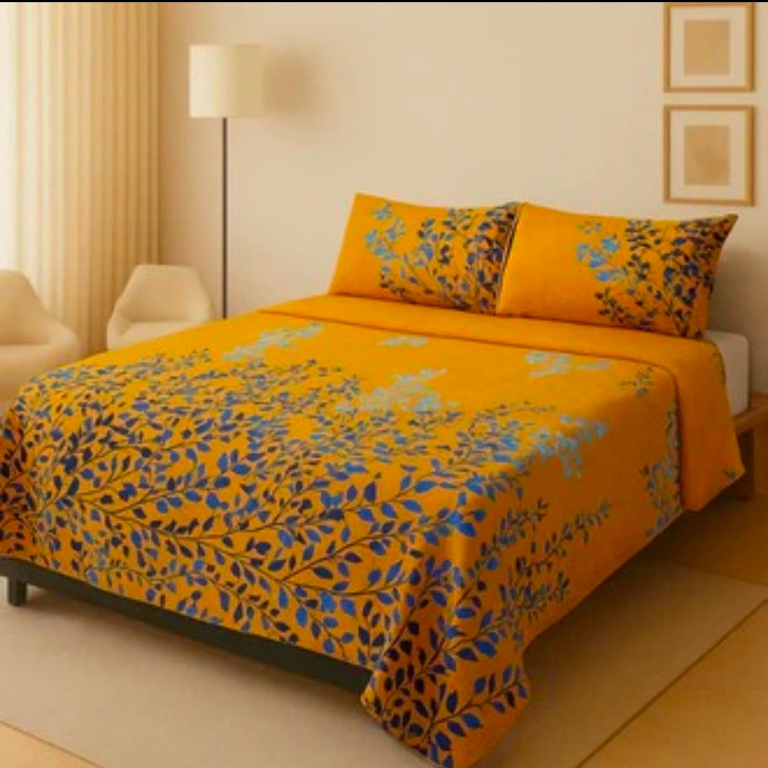 3D Leather Crystal Cotton Bedsheet AM3D-00277