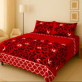 3D Leather Crystal Cotton Bedsheet AM3D-00425