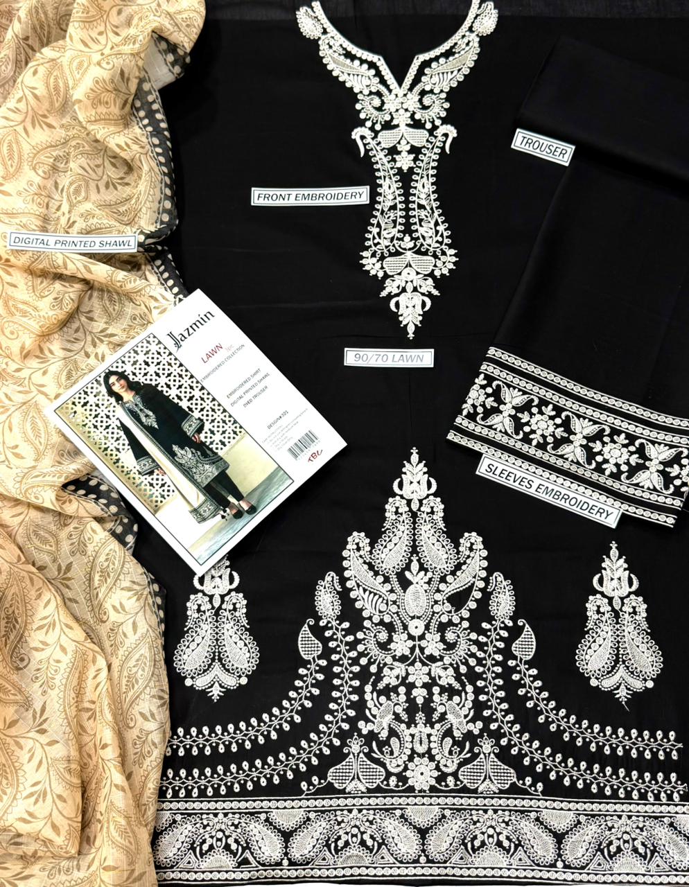 Summer Lawn Embroidery 3pcs Collection AYL3-10728