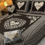 Sweetheart Luxury 4pcs Velvet Jacquard Bedsheet Set