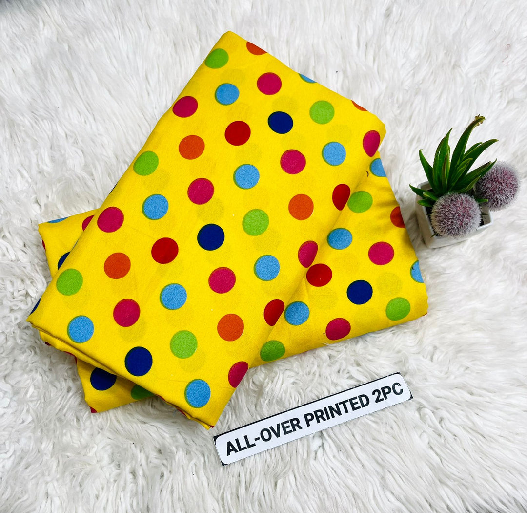 Summer Cotton All over 2pcs Premium Yellow Choco