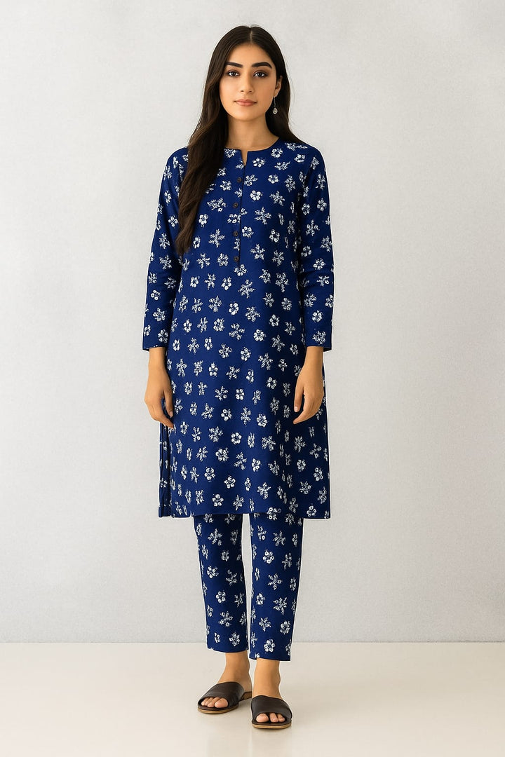 Micro Polo Cotton 2pcs Suit Indigo Petal Dream