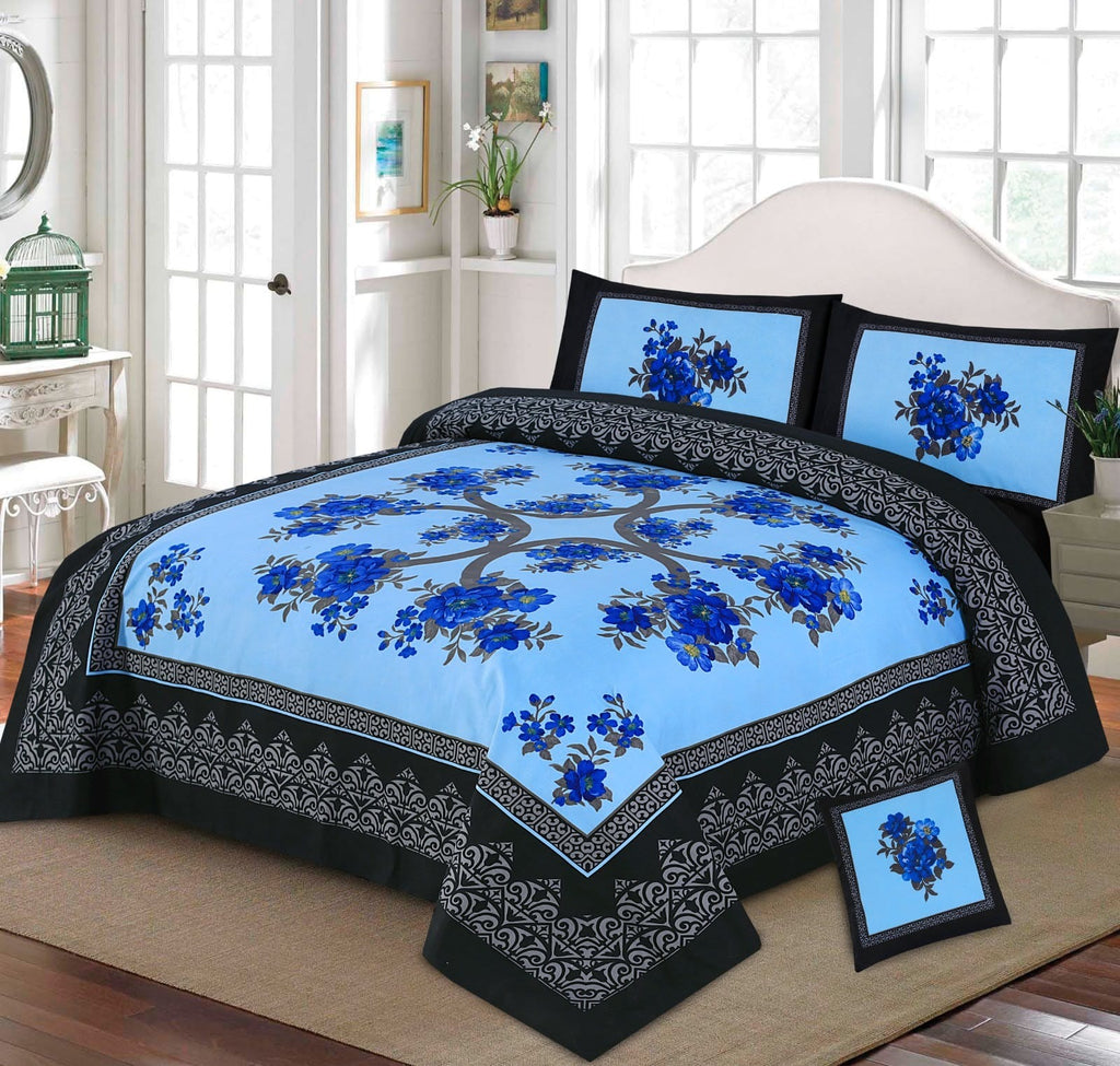 4Pcs 3D Panel Bedsheet Luxury King Size Bedsheets AYPN-00137
