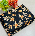 Summer Cotton All over 2pcs Premium Suit Black Gold petals