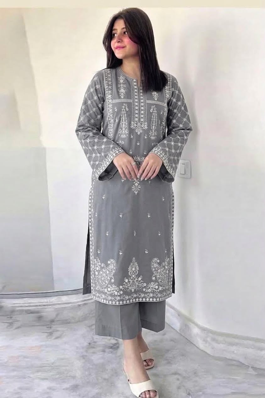 Winter Dhanak Embroidery 2pcs Suit AY00124