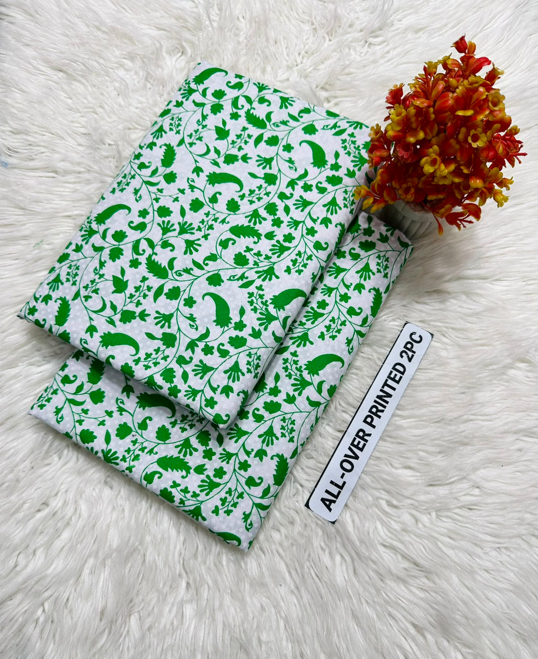 Summer Cotton All over 2pcs Premium NW PK White Green
