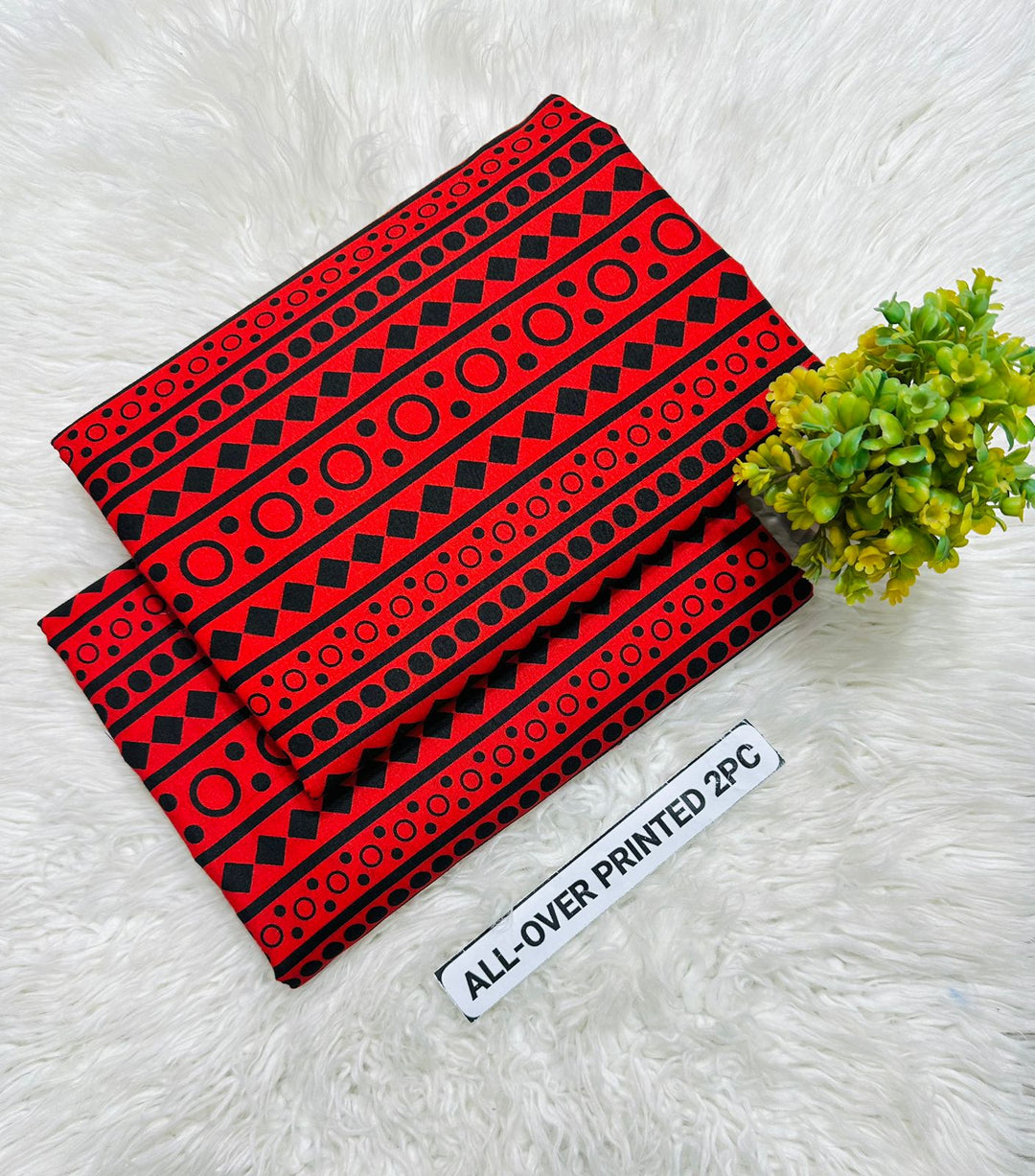 Summer Cotton All over 2pcs Premium Red Chn NW