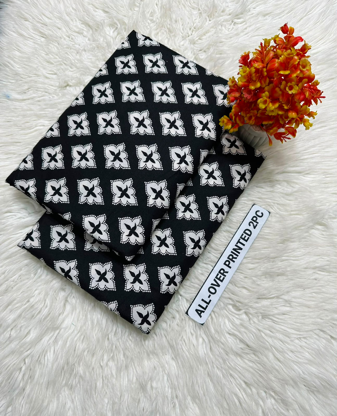 Summer Cotton All over 2pcs Premium NW Black White Jewels