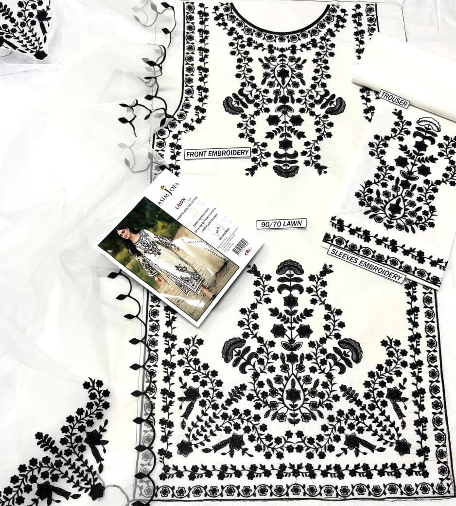 Summer Lawn Embroidery 3pcs Collection AYL3-10721