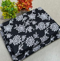 Summer Cotton All over 2pcs Premium Suit Black White Dr Floral