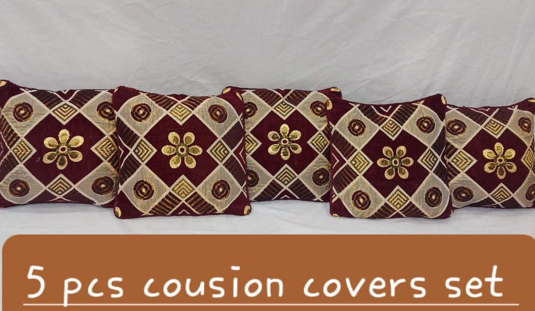 Luxury Velvet Jacquard Cushion Covers Pack of 5 AYCSH-00907