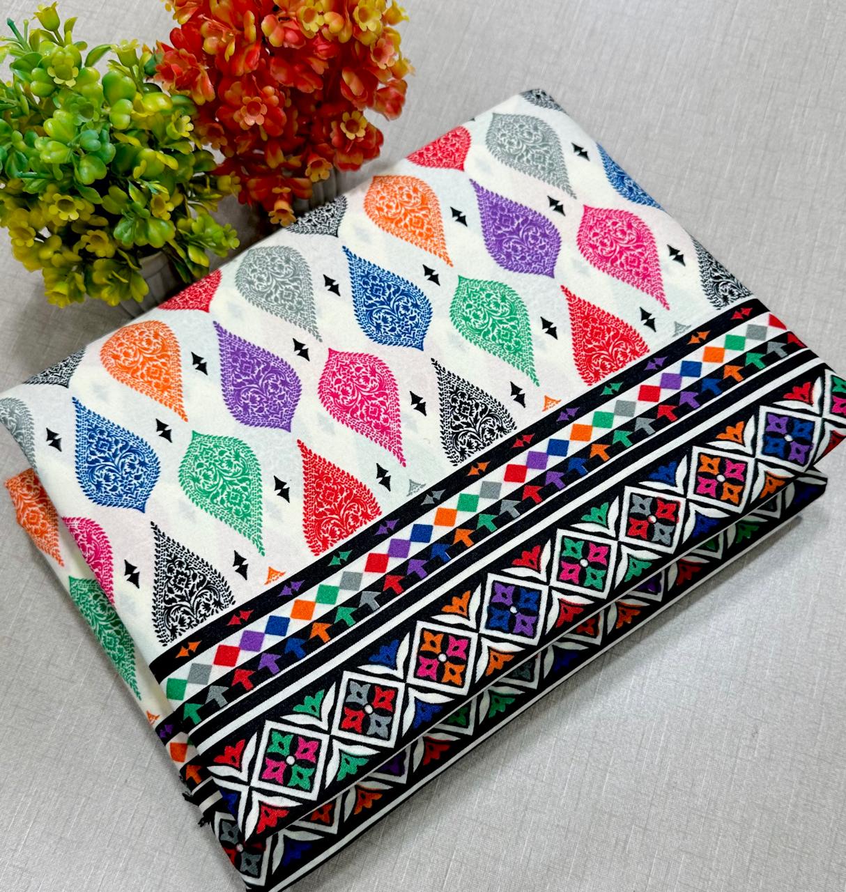 Summer Cotton All over 2pcs Premium White Multi JMK TMB